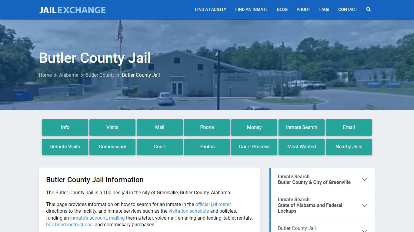 Butler County Jail, AL Inmate Search, Information